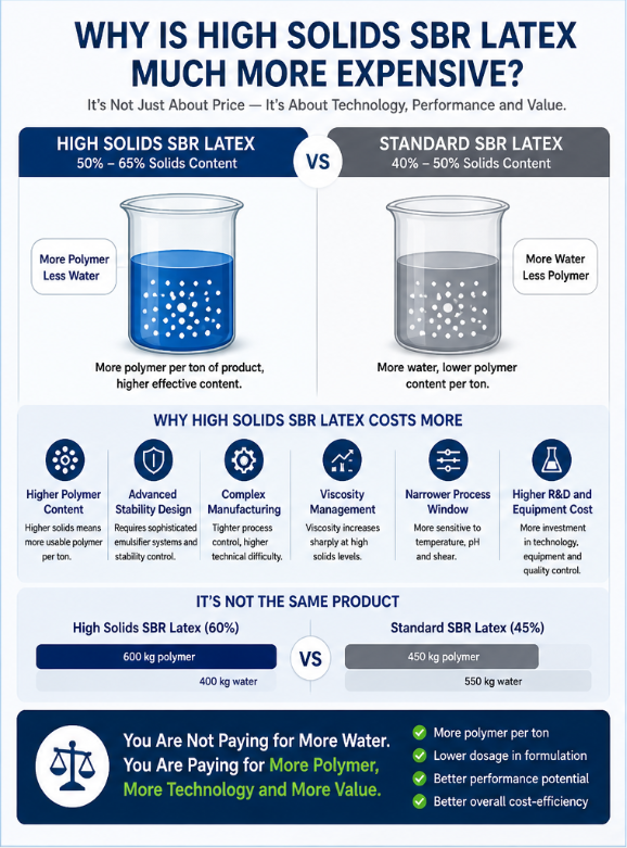 Why High Solids SBR Latex Requires More Advanced Processing